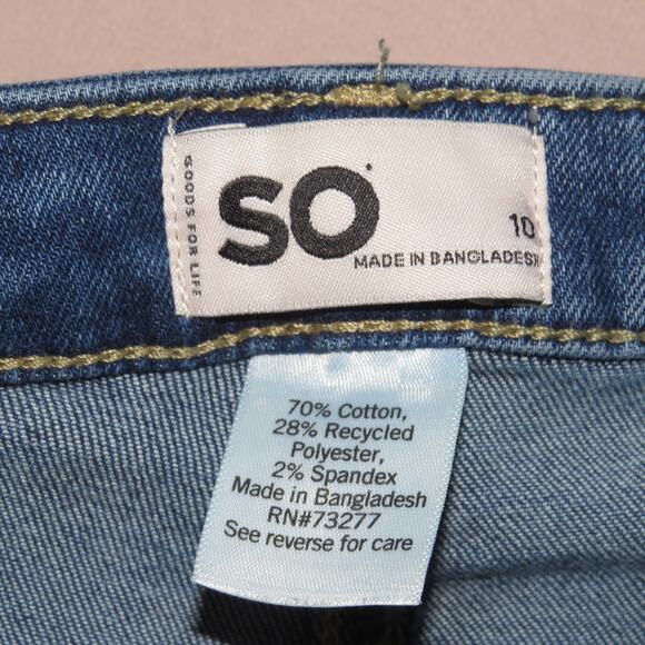 SO Medium Wash Denim Straight Leg Girls Jeans - Picture 5 of 6